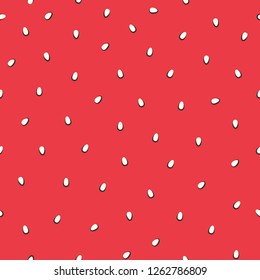 Seamless strawberry pattern with red flesh and black seeds. Organic  bright Vector illustration good for printing.