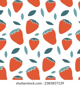 Seamless strawberry pattern. Vector Illustration