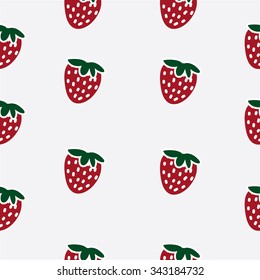 Seamless strawberry pattern. Vector illustration.