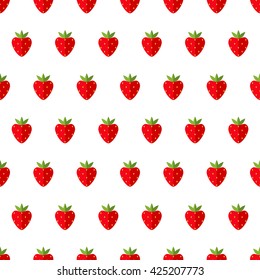Seamless strawberry pattern. Vector illustration