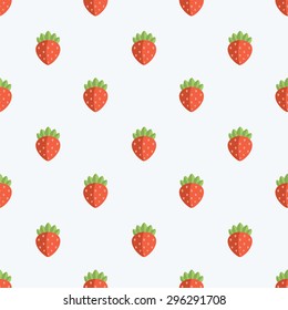 Seamless Strawberry Sweet Pattern Background