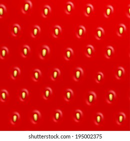 Seamless strawberry texture, Vector background