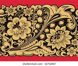 Seamless strip pattern in traditional style.