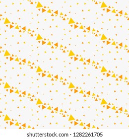 seamless strip of scattered triangles in vector. texture for decoration