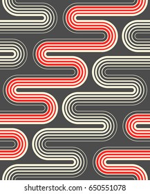 Seamless Stripe Background. Vector Wave Texture. Abstract Fashion Graphic Pattern