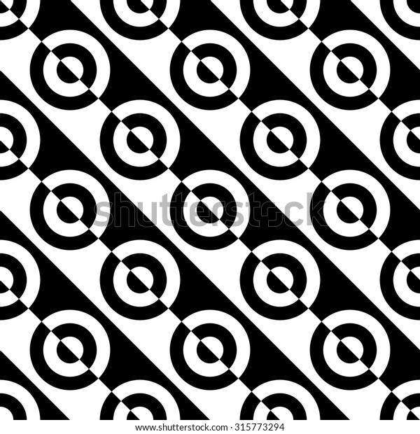 Seamless Stripe Circle Pattern Vector Black Stock Vector (Royalty Free ...