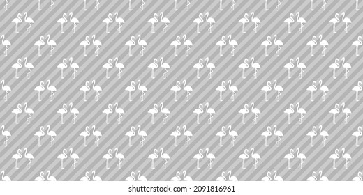 Patrón diagonal de franja sin foco. Papel de pared geométrico abstracto con flamencos. Aves enamoradas. Textura sin inconvenientes. Fondo rayado. Imprimir para banners. Día de San Valentín