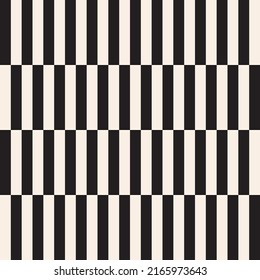 Seamless Stripe Grid Pattern Vertical Subway Tile Monochromatic Bold Pattern