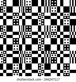 Rayo y patrón de línea sin inconvenientes. Textura negra y blanca vectorial