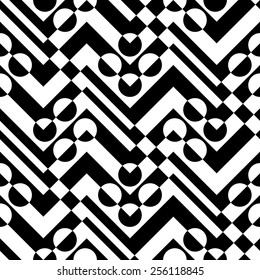 Seamless Stripe and Line Pattern. Vector Black and White Texture