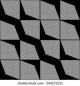 Seamless Stripe and Line Pattern. Vector Black and White Texture