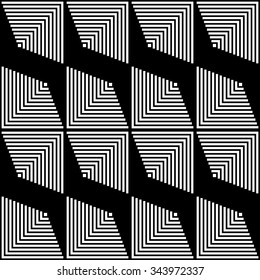 Seamless Stripe and Line Pattern. Vector Black and White Texture