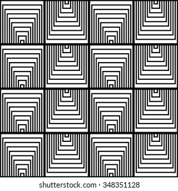 Seamless Stripe and Line Pattern. Vector Black and White Texture