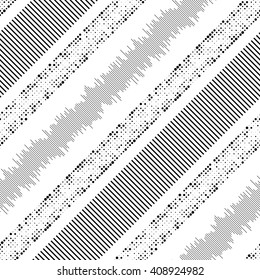 Seamless Stripe and Line Pattern. Vector Black and White Texture