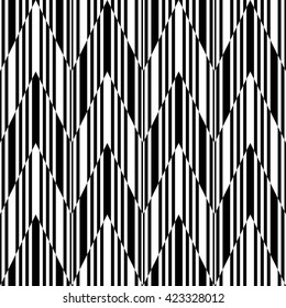 Seamless Stripe and Line Pattern. Vector Black and White Texture
