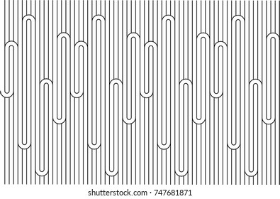 Seamless stripe line pattern vector. vertical line design for textile, wallpaper, background. black on white.