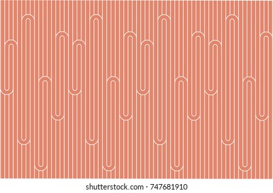 Seamless stripe line pattern vector. vertical line design for textile, wallpaper, background. white on light red.