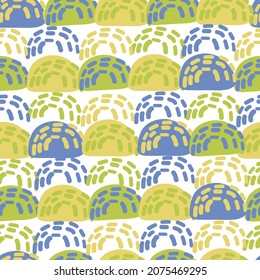 seamless stripe multicolour hand draw line art from geometry shape  pattern background