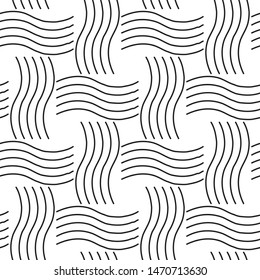 Seamless stripe pattern. Abstract monochrome background. 