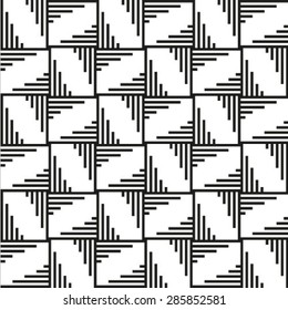 Seamless stripe pattern. Abstract monochrome background. Vector regular texture.