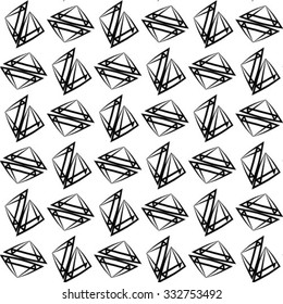 Seamless stripe pattern. Abstract monochrome background. Vector regular texture