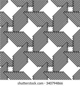 Seamless stripe pattern. Abstract monochrome background. Vector regular texture