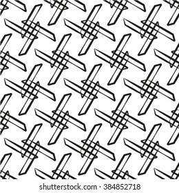 Seamless stripe pattern. Abstract monochrome background. Vector regular texture