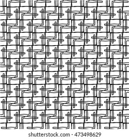 Seamless stripe pattern. Abstract monochrome background. Vector regular texture