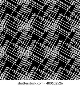 Seamless stripe pattern. Abstract monochrome background. Vector regular texture