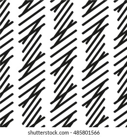 Seamless stripe pattern. Abstract monochrome background. Vector regular texture