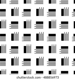 Seamless stripe pattern. Abstract monochrome background. Vector regular texture