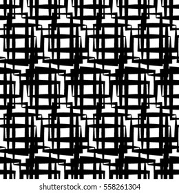 Seamless stripe pattern. Abstract monochrome background. Vector regular texture