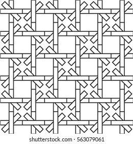 Seamless stripe pattern. Abstract monochrome background. Vector regular texture