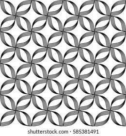 Seamless stripe pattern. Abstract monochrome background. Vector regular texture