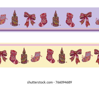 Seamless Stripe Pattern for Christmas