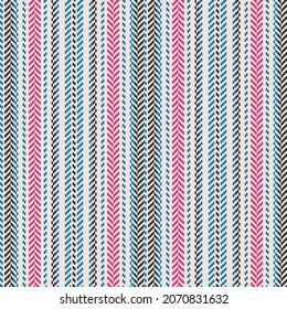 Seamless stripe pattern. Colored striped herringbone textured background. Textile design. Vector graphics of printing on fabric, shirt, textile, curtain and tablecloth.