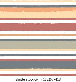 Seamless stripe Pattern, Hand drawn stripes modern vector background. Girly brush stroke, grunge paint lines, watercolor illustration