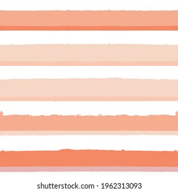 Seamless stripe Pattern, Hand drawn stripes modern vector background. Girly brush stroke, grunge paint lines, watercolor illustration