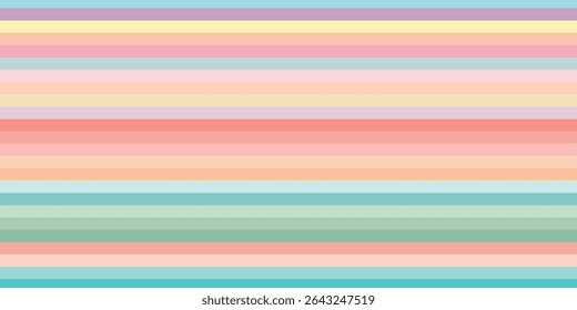 Seamless stripe pattern in pastel colors. Spring seamless backgrounds pastel color. Easter palette soft pastel candy colors.eps10