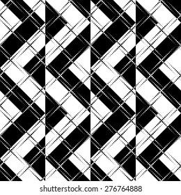 Seamless Stripe Pattern. Vector Monochrome Texture