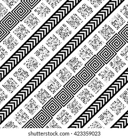 Seamless Stripe Pattern. Vector Monochrome Texture