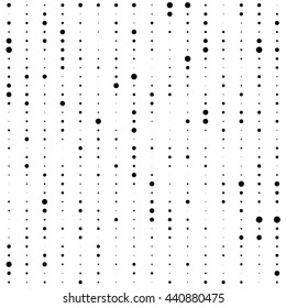 Seamless Stripe Pattern. Vector Monochrome Texture. Minimal Geometric Design. Chaotic Dots Background