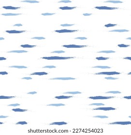 Seamless Stripe Pattern, Water vector background. rain drops brush stroke, curly paint lines, watercolor illustration