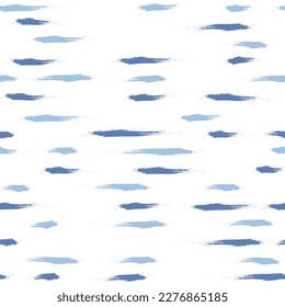 Seamless Stripe Pattern, Water vector background. rain drops brush stroke, curly paint lines, watercolor illustration