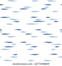 Seamless Stripe Pattern, Water vector background. rain drops brush stroke, curly paint lines, watercolor illustration