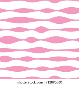 Seamless striped abstract pink and white pattern.  Creativity Background. Vector Illustration
