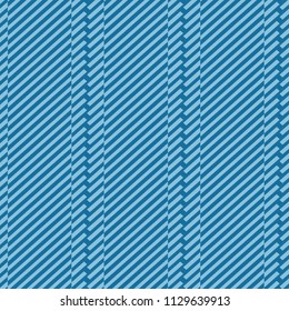 Seamless striped background. Diagonal blue stripes. Vector minimalistic pattern for printing on fabric, wallpaper, paper, packaging, covers.Visual distortion.