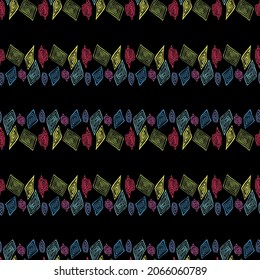 Fondo de rayas sin inconvenientes de diversos elementos de diseño geométrico abstracto 