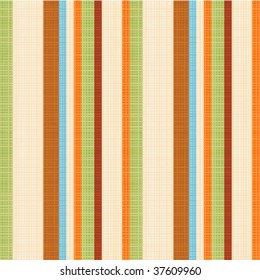 Seamless striped fabric vector pattern (background, wallpaper, swatch). You see 4 tiles. Flat colors used, threads accurately matched on their ends.