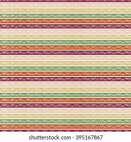 Seamless striped geometric pattern. Textile ornament for T-shirts. Tribal motifs. Simple vector illustration